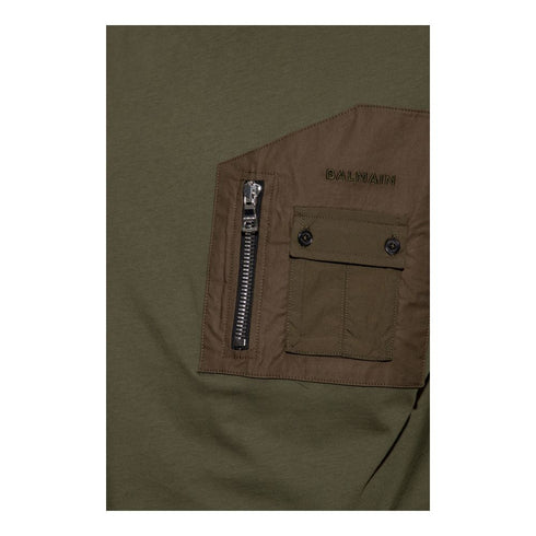 Balmain Green Cotton T-Shirt